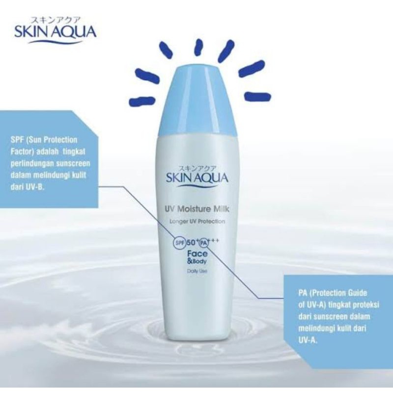 (Hàng Mới Về) Sữa Dưỡng Ẩm Skin Aqua Moisture Milk Spf 50 Pa + + + 40gr