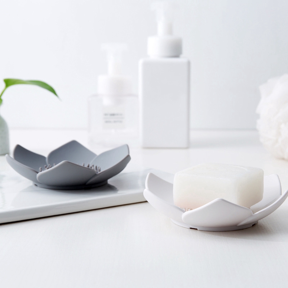 Khay đựng xà phòng rửa chén hình hoa sen bằng silicon thoáng khí