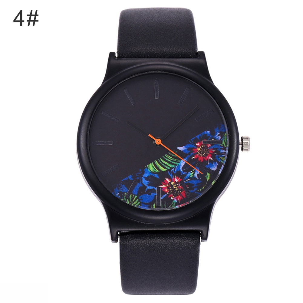 MACmk Fashion Women Chinese Style Floral Print Round Dial Analog Quartz Wrist Watch