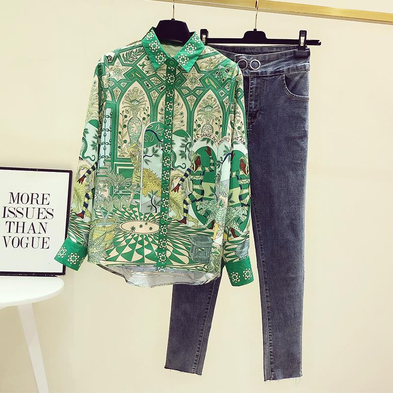 Áo Sơ Mi Chiffon Cao Cấp In Họa Tiết Hoa Phong Cách Hồng Kông Cổ Điển Thời Trang Mùa Xuân 2022 Hàng Mới