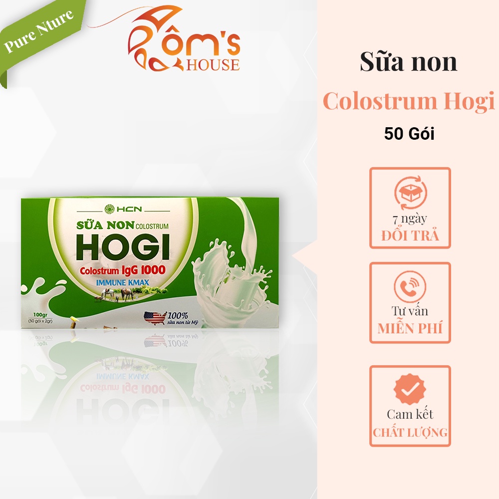 Sữa non Colostrum Hogi Hộp 50 Gói nguyên chất tăng cường dưỡng chất bổ sung dinh dưỡng tốt nhất cho trẻ SN03