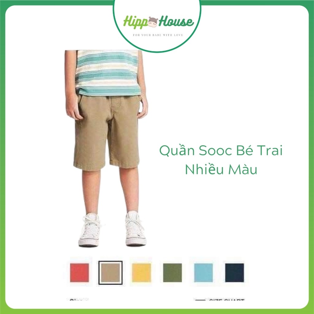 Quần Sooc Bé Trai Chất Kaki Size Đại Nhiều Mầu Xuất Xịn Hippo House