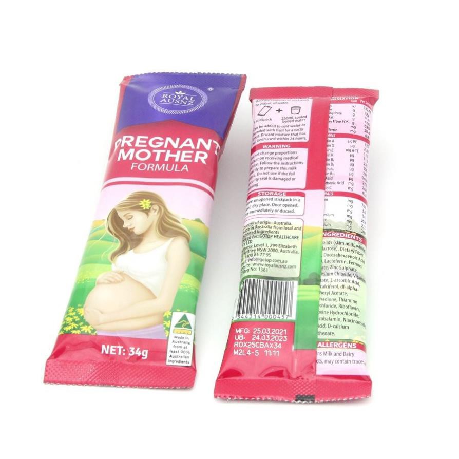 [VÀO CON KHÔNG VÀO MẸ] Sữa Cho Bà Bầu Dạng Gói Sữa Hoàng Gia Úc Royal Ausnz Pregnant Mother Formula