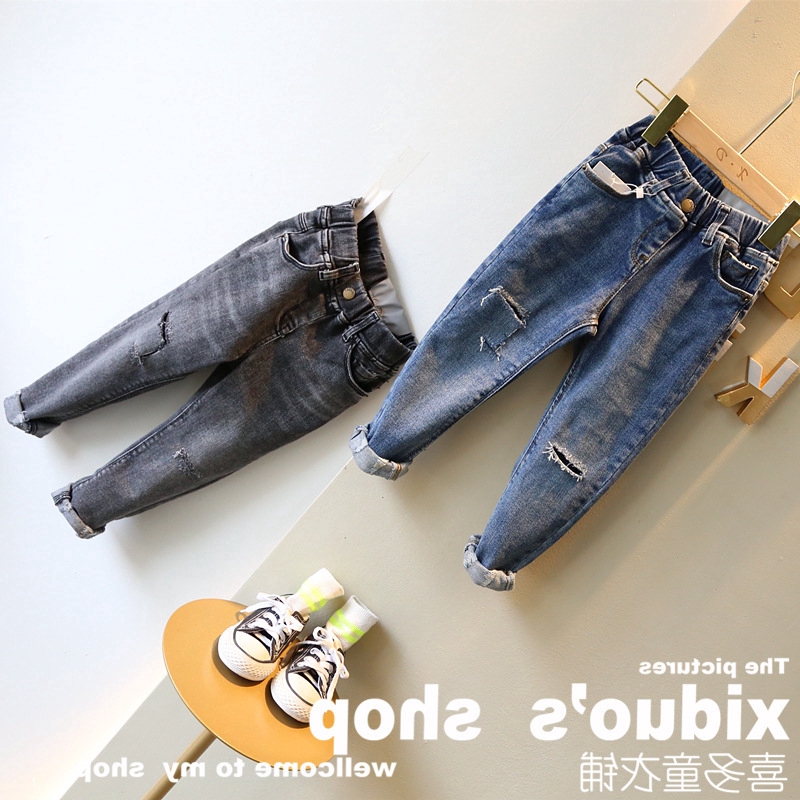 Quần Jeans Dài Thời Trang Cho Bé Trai Gái Từ 3-8 Tuổi