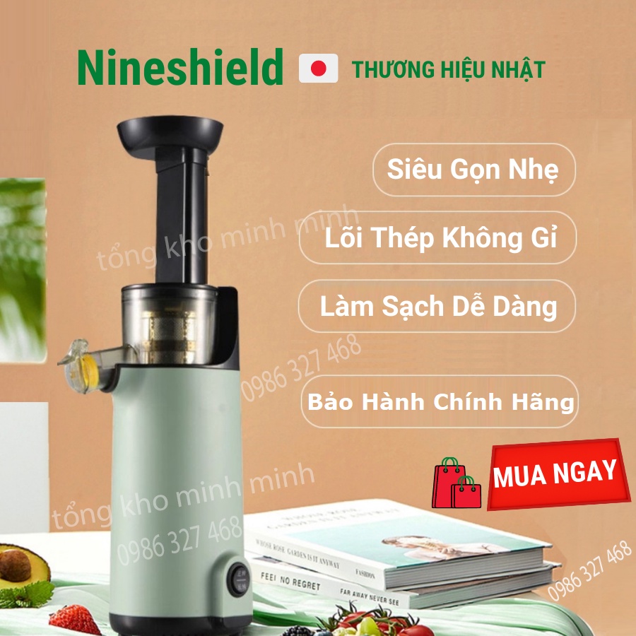 [Có phiếu bh 12th kèm theo] Máy ép chậm, Máy ép chậm mini NINESHIELD chính hãng - hàng nhập cao cấp