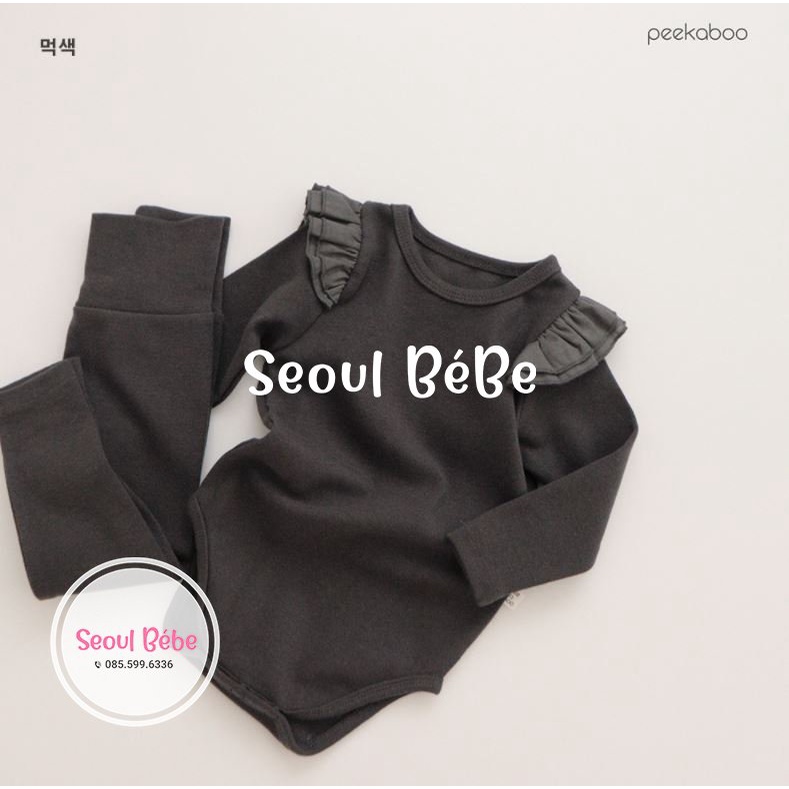 Bộ suit/rời tay bèo MiNyong Peekaboo made in Korea