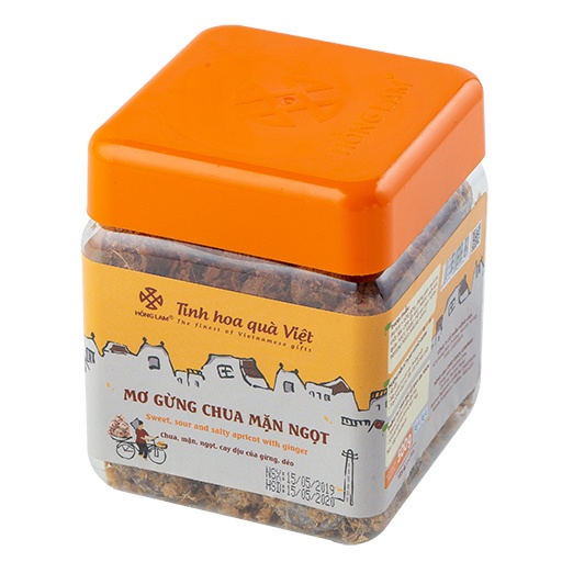 Ô mai  Mơ gừng chua mặn ngọt Hồng Lam - Vị chua mặn ngọt gừng - Hộp/gói