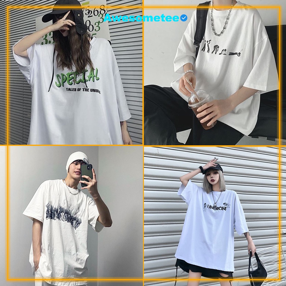 Áo thun tay lỡ Unisex Awesometee, áo phông form rộng ATL Anime BST1