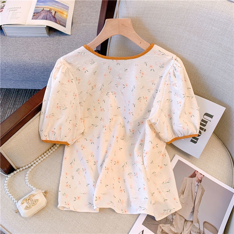 Áo Sơ Mi Ngắn Tay Cổ Búp Bê Phong Cách Trung Hoa Thời Trang Mùa Hè Mới