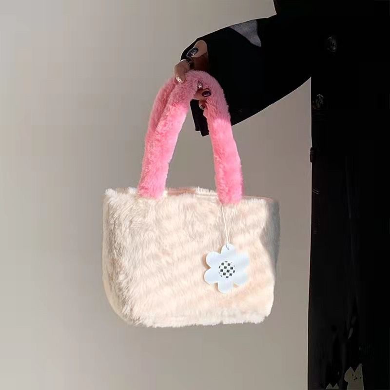 [Hàng Có Sẵn] Túi Xách Lông Nhung Dễ Thương