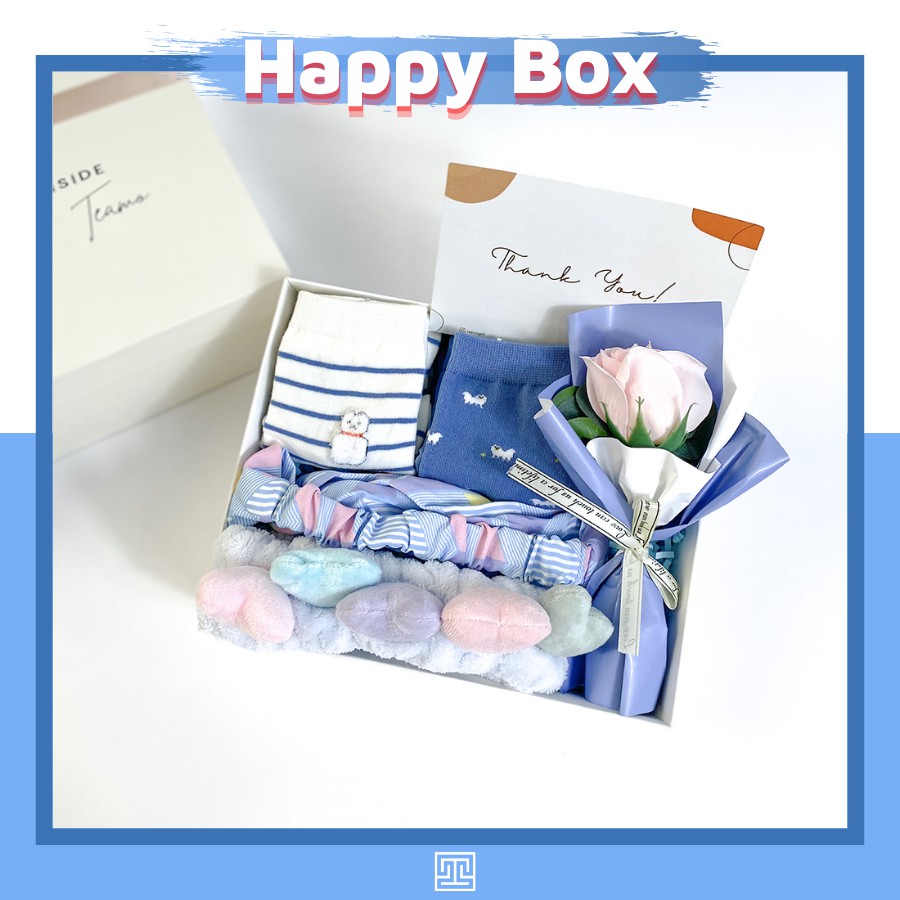 Quà tặng sinh nhật bạn gái Happy Box - Set quà tặng bạn gái nữ tính điệu đà - Tặng kèm bộ ảnh Memories of Love