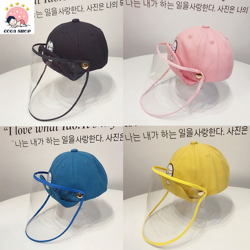 Mũ Bóng Chày Chống Giọt Bắn Cho Bé, Mũ Chắn Bụi Cho Bé Trai Bé Gái Loại 1