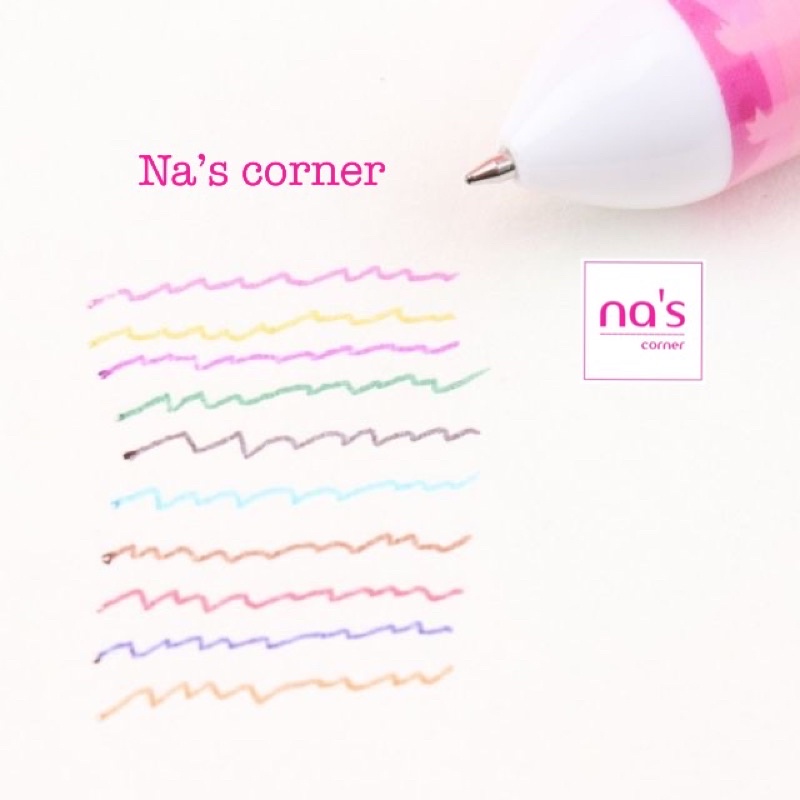 Bút bi 10 ngòi hình thú khủng long nhiều màu dễ thương