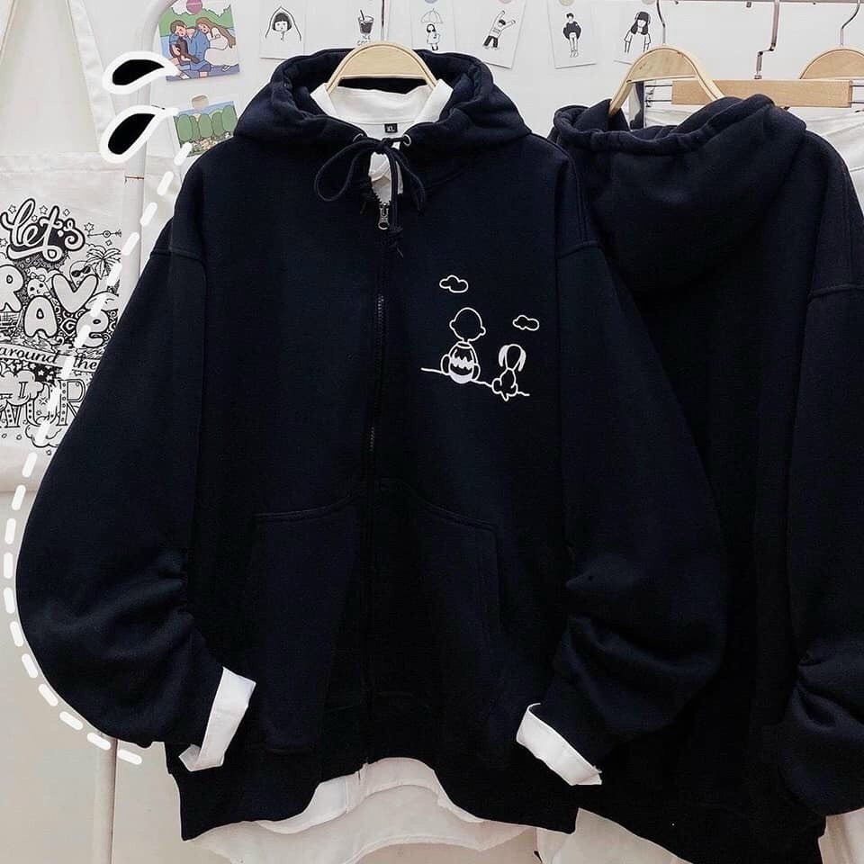 Áo hoodies sweater nam nữ dây kéo  from to y hình phong cách LANA FASHION