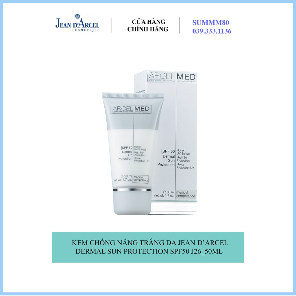 [CHÍNH HÃNG] Kem chống nắng,trắng da Jean D'arcel _ Jean Darcel Dermal Sun Protection SPF50 - J26 | BigBuy360 - bigbuy360.vn