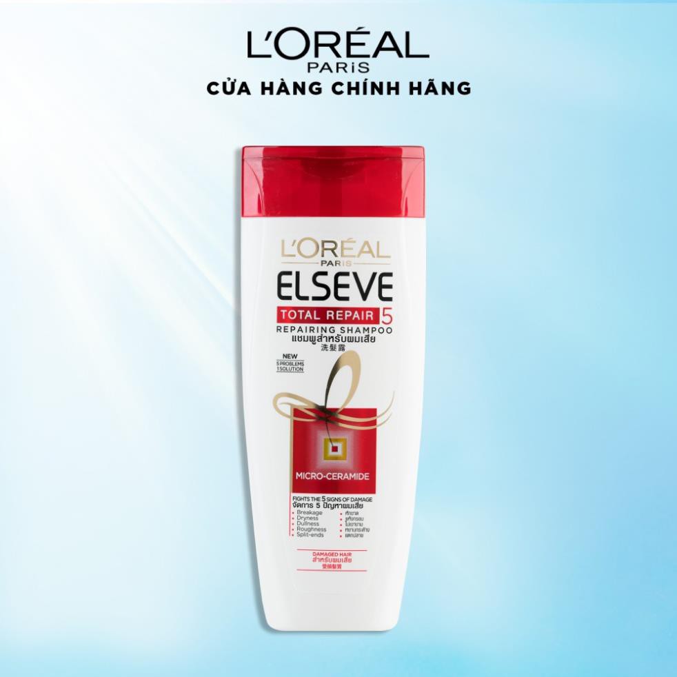 Dầu gội phục hồi tóc L'oreal Paris Elseve Total Repair 5 Repairing Shampoo 170ml/330ml/650ml