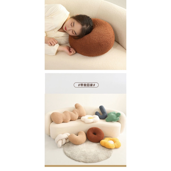 Gối Đệm Sofa Trang Trí Họa Tiết Hình Học Ba Chiều Đơn Giản Phong Cách Bắc Âu Ins