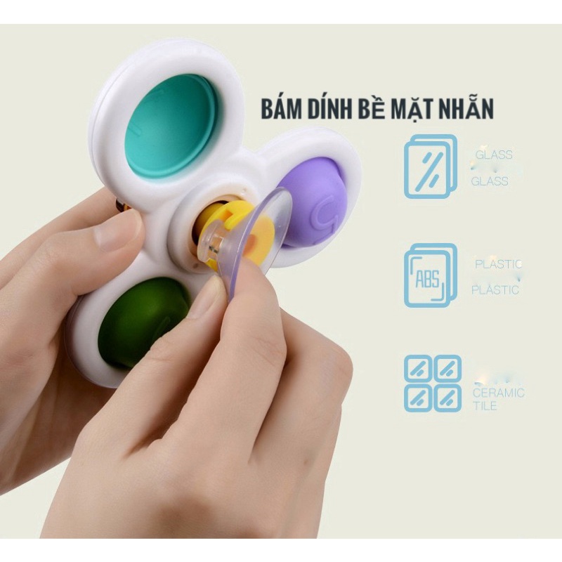 Đồ chơi set 3 con quay chong chóng dính tường cho bé kích thích thị giác và phát triển trí tuệ