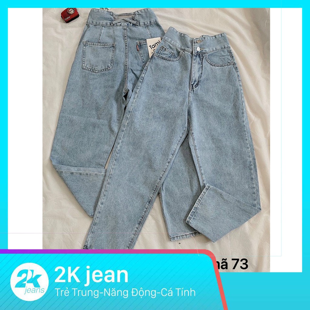 Quần jean baggy nữ 🚀 FREESHIP 🚀 Quần jean baggy nữ lưng cao kiểu size đại từ 40kg đến 75kg Bigsize MS73 - 2KJean