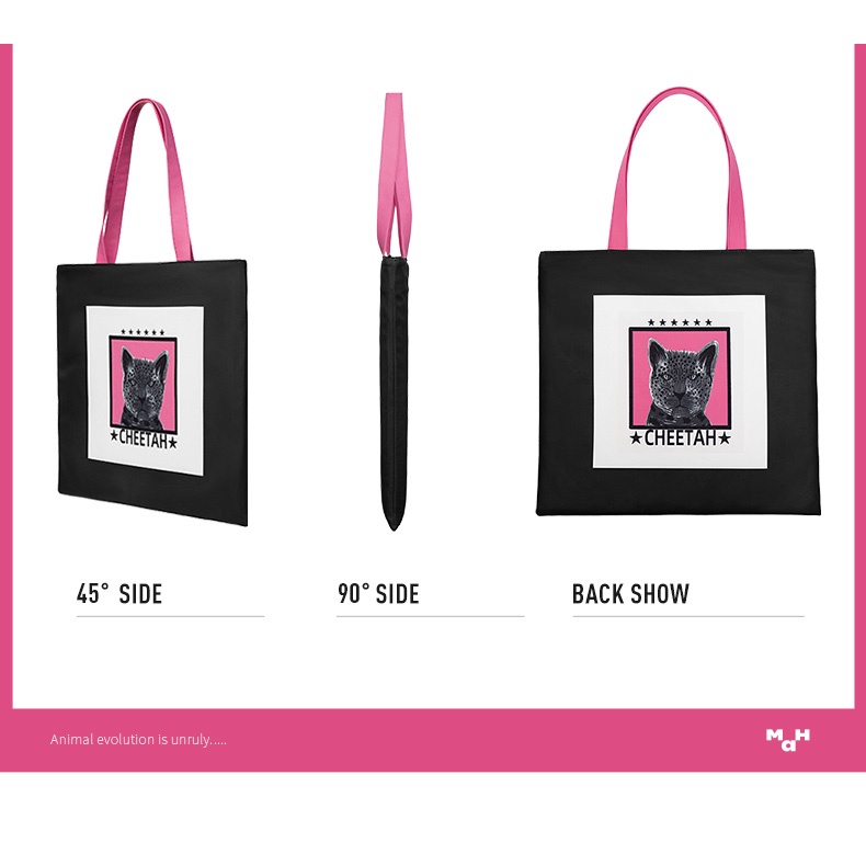 MAH Túi đeo vai Thiết kế in ấn thời trang Túi vải du lịch thông thường Sức chứa lớn cho phụ nữ trẻ