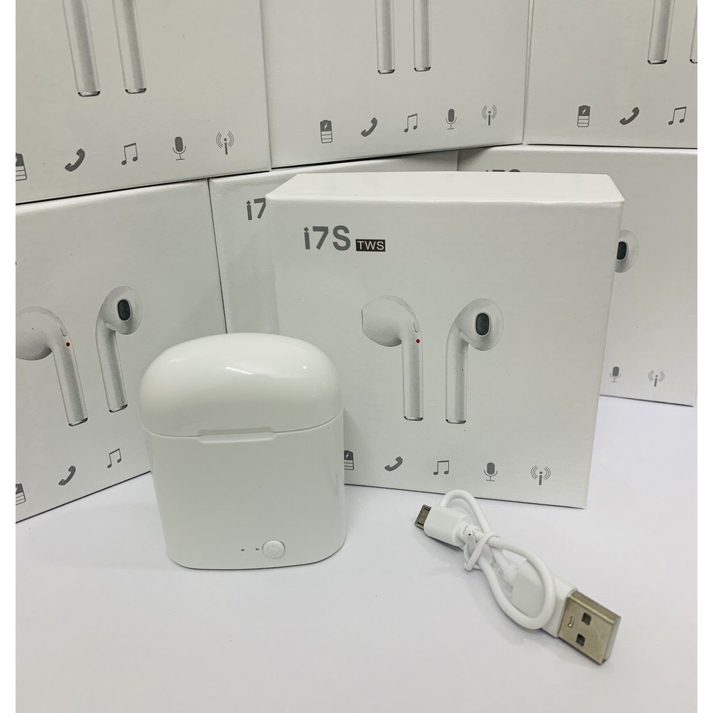 Tai Nghe Không Dây I7S Chính Hãng Nhật Bản Dock sạc tiện lợi Kết Nối Tự Động Dùng Đa Năng Điện Thoại Máy Tính Laptop
