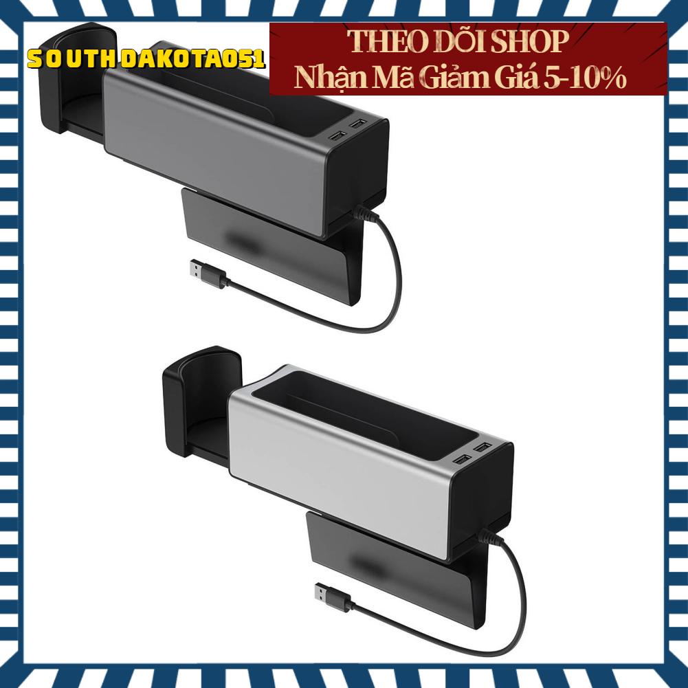 Hộp Đựng Đồ Dùng Gắn Khe Ghế Ngồi Xe Hơi Dung Tích Lớn Bằng Kim Loại