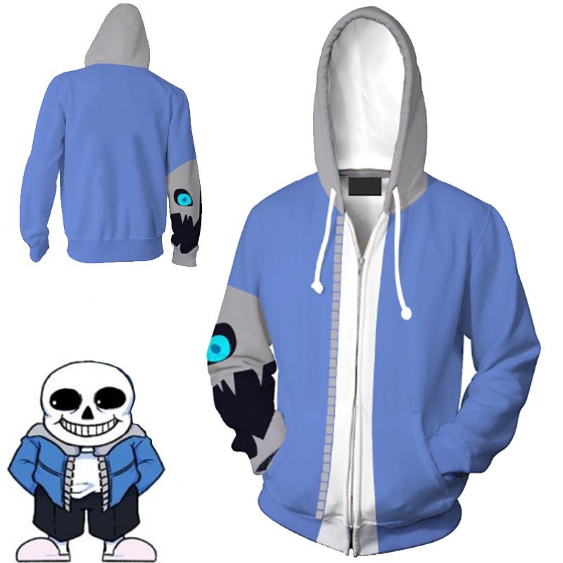 Áo Khoác Hoodie Khóa Kéo Hóa Trang Nhân Vật Game Undertale Sans 3D | BigBuy360 - bigbuy360.vn