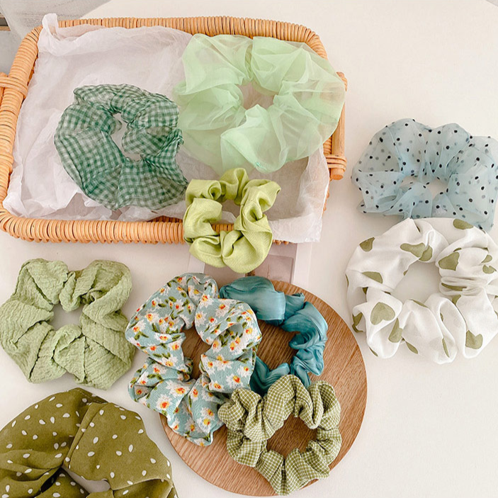 Dây buộc tóc co giãn phong cách thời trang cổ điển Hàn Quốc Vòng tóc dễ thương thắt nơ ruy-băng cô gái