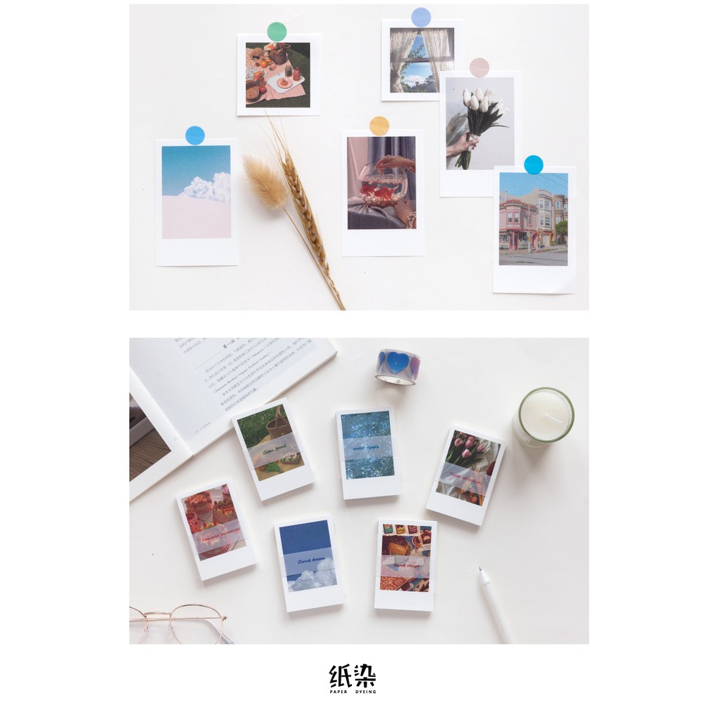 Giấy Ảnh Decor + Sticker  Set 63 Chi Tiết  Memories Photo Gallery Trang Trí Phòng Bàn Học Treo Tường Phụ Kiện Chụp Ảnh