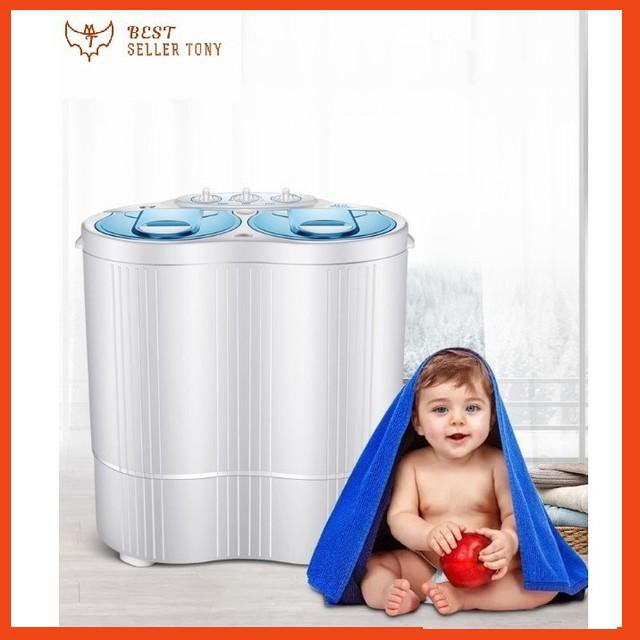 Máy giặt mini 2 lồng có ngăn vắt khô kèm khăn tắm hàn quốc có trùm đầu - Giá siêu hấp dẫn