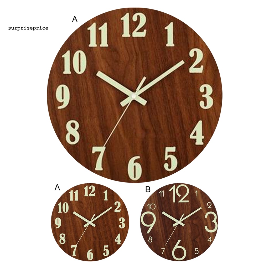 Đồng hồ treo tường phát quang 2 kiểu độc đáo trang trí nhà cửa