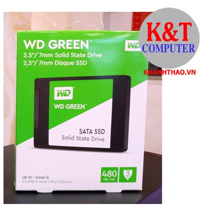 [Mã ELMS4 giảm 7% đơn 500K] Ổ cứng SSD WD Green 480GB (WDS480G2G0A)