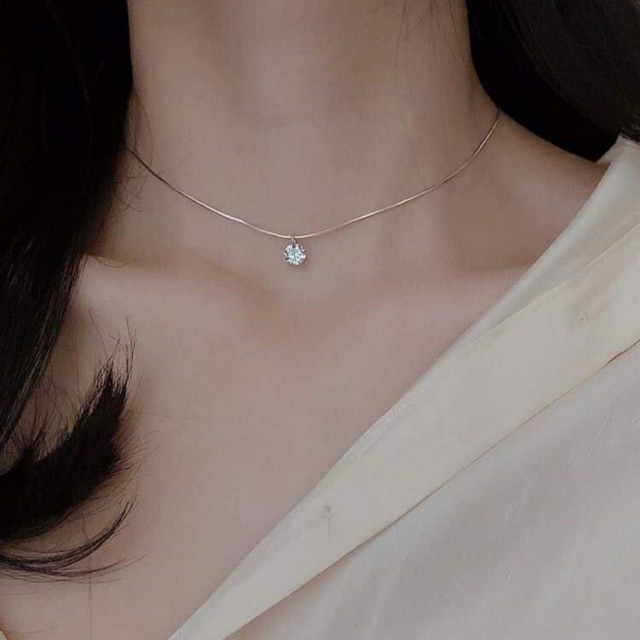 Dây chuyền bạc tlee, vòng cổ mặt nụ đá - TleeJewelry