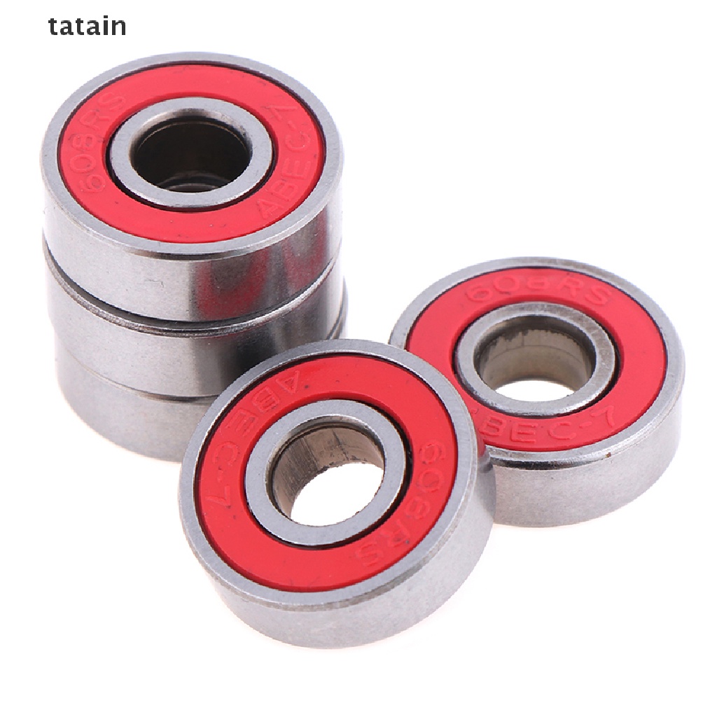 [TAT] 5Pcs Red ABEC-7 608RS Skateboard Roller Sealed Ball Bearings 8x22x7mm CVX