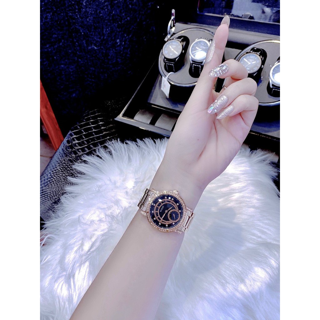 Đồng hồ nữ chính hãng, đồng hồ đeo tay GUESS full box, thời trang nữ cao cấp, siêu sang, đính đá cao cấp