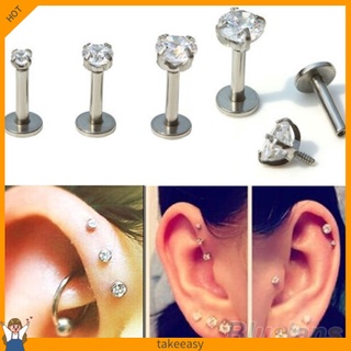 Bộ 2 khuyên xỏ cơ thể đính đá zirconia thời trang