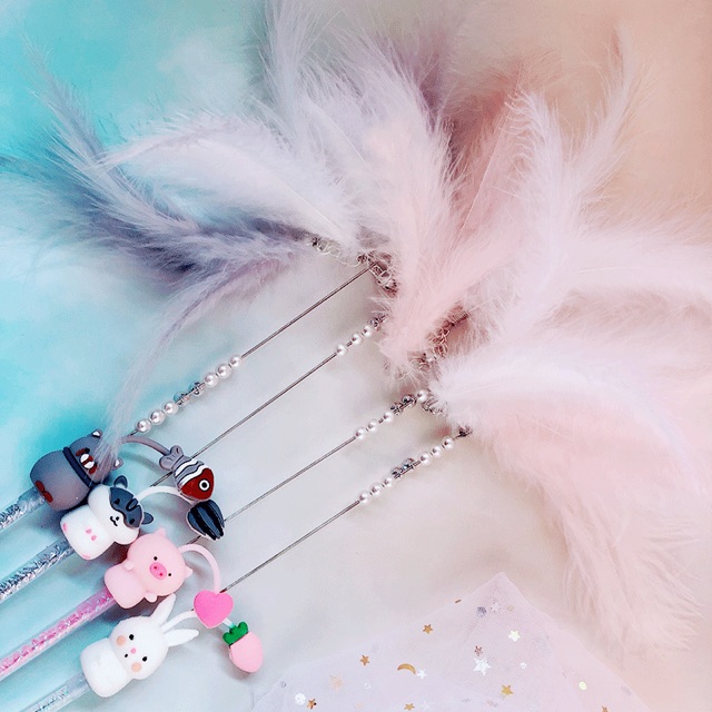 Cần Câu Mèo Màu Pastel Phối Lông Vũ Cao cấp