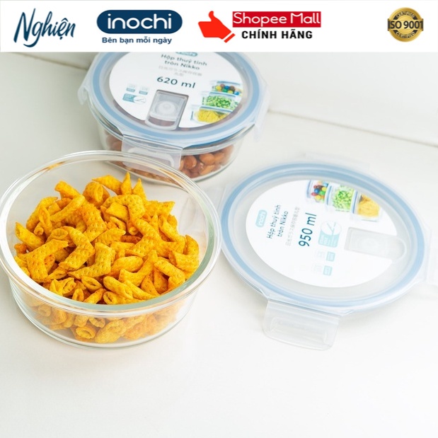 [ Siêu khuyến mại ] Hộp thủy tinh đựng thực phẩm (tròn, vuông, chữ nhật) chính hãng INOCHI - Tiêu chuẩn nhật bản.