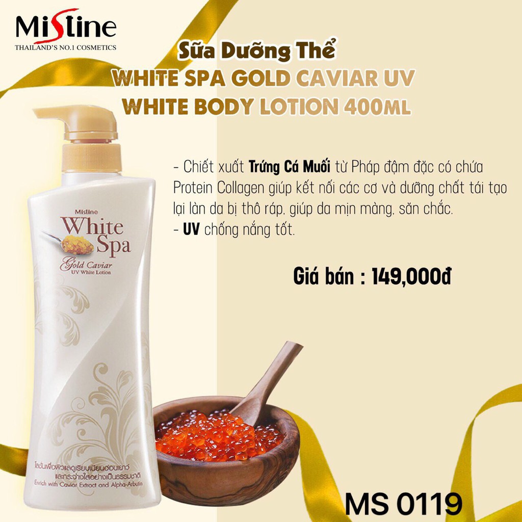 Sữa dưỡng thể White Spa Mistine Lotion 400ml (Thái Lan) Đủ mùi hương