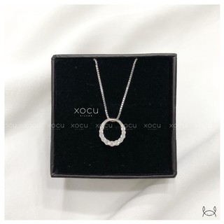 Dây Chuyền Bạc, Sophia Neckle, Mặt Tròn Đính Đá, Xocu