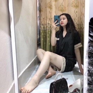 Bộ lụa viền cộc chữ kí ( lụa satin )