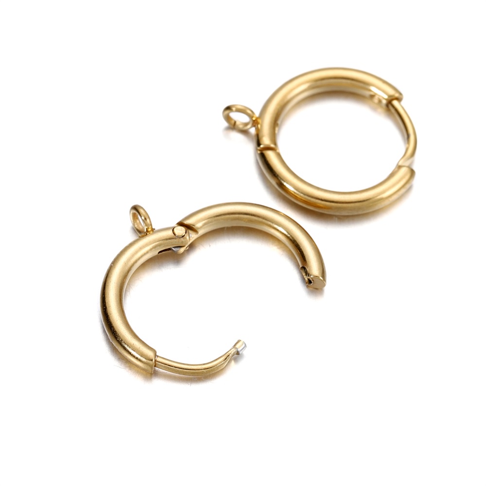 Set 10 khuyên tai tròn St.kunkka bằng thép không gỉ cao cấp