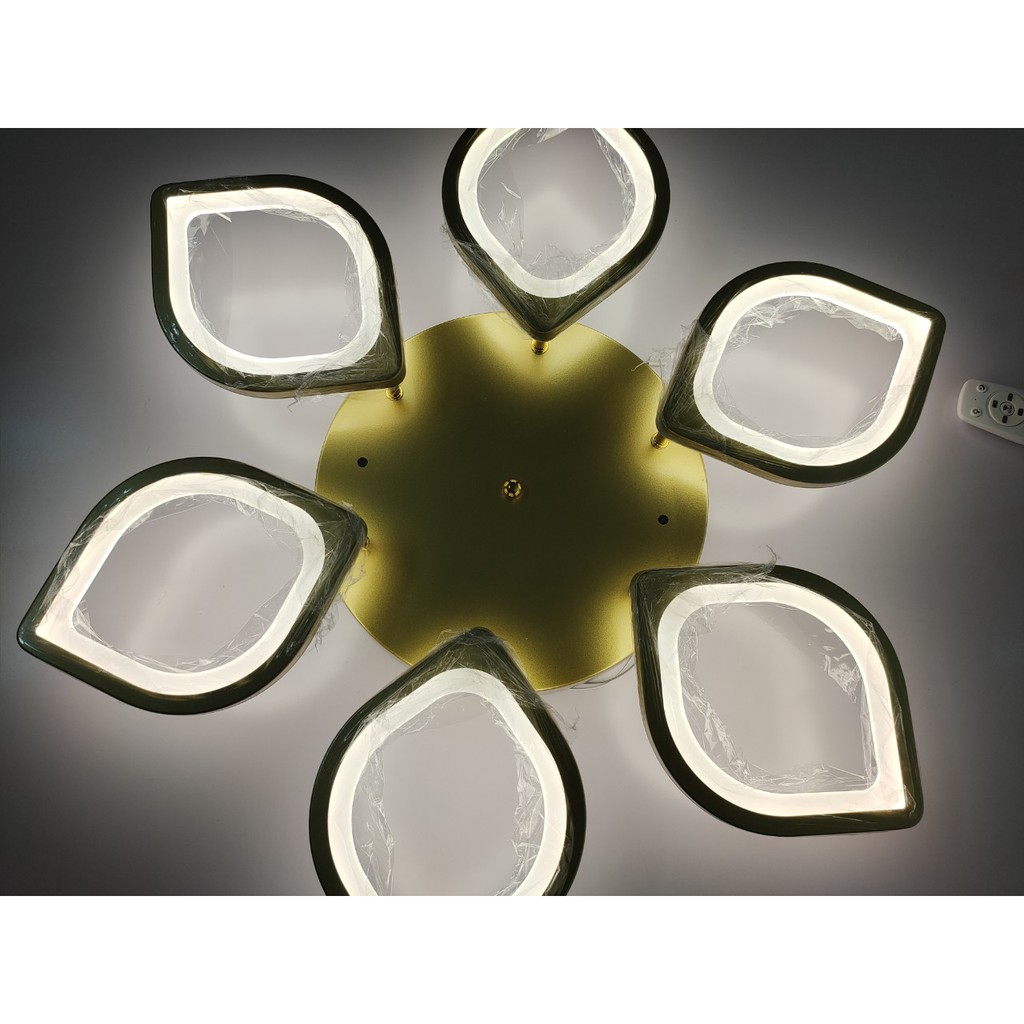 Đèn ốp trần trang trí hiện đại 6 cánh hoa sen 3 chế độ ánh sáng,sử dụng điều khiển chiết áp