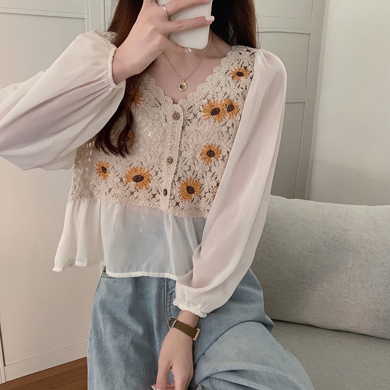 Áo Khoác Cardigan In Hoa Kiểu Pháp Thời Trang Mùa Hè Cho Nữ