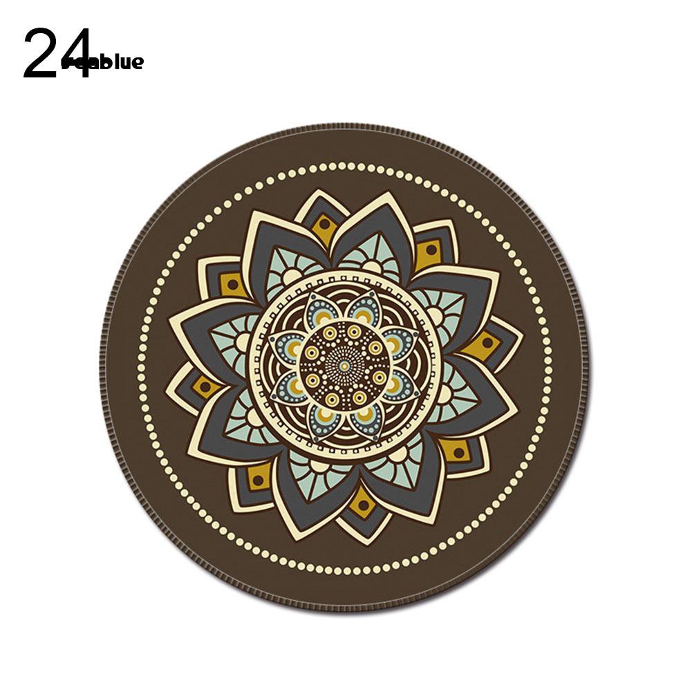 Miếng Lót Chuột Chống Trượt Hình Tròn 3d Phong Cách Bohemian