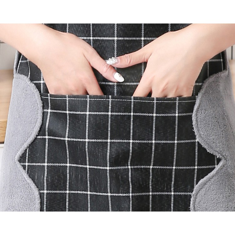 Tạp dề nấu ăn chống thấm tích hợp khăn lau tay (TDNA05)