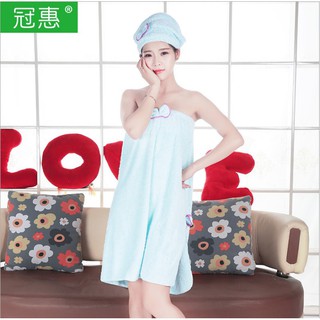 Khăn tắm đa năng có mũ choàng phong cách Hàn quốc