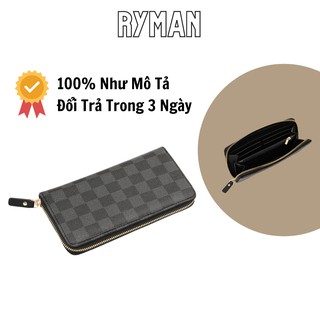 Ví dài cầm tay Zipper khóa kéo cao cấp, tinh tế, thiết kế nhiều ngăn tiện dụng cho nam nữ chất liệu da PU chống nước