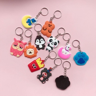 Combo 100 Móc khóa silicon hình thú nhiều mẫu siêu cute, đáng yêu treo airpod, balo, chìa khóa tiện lợi_B052