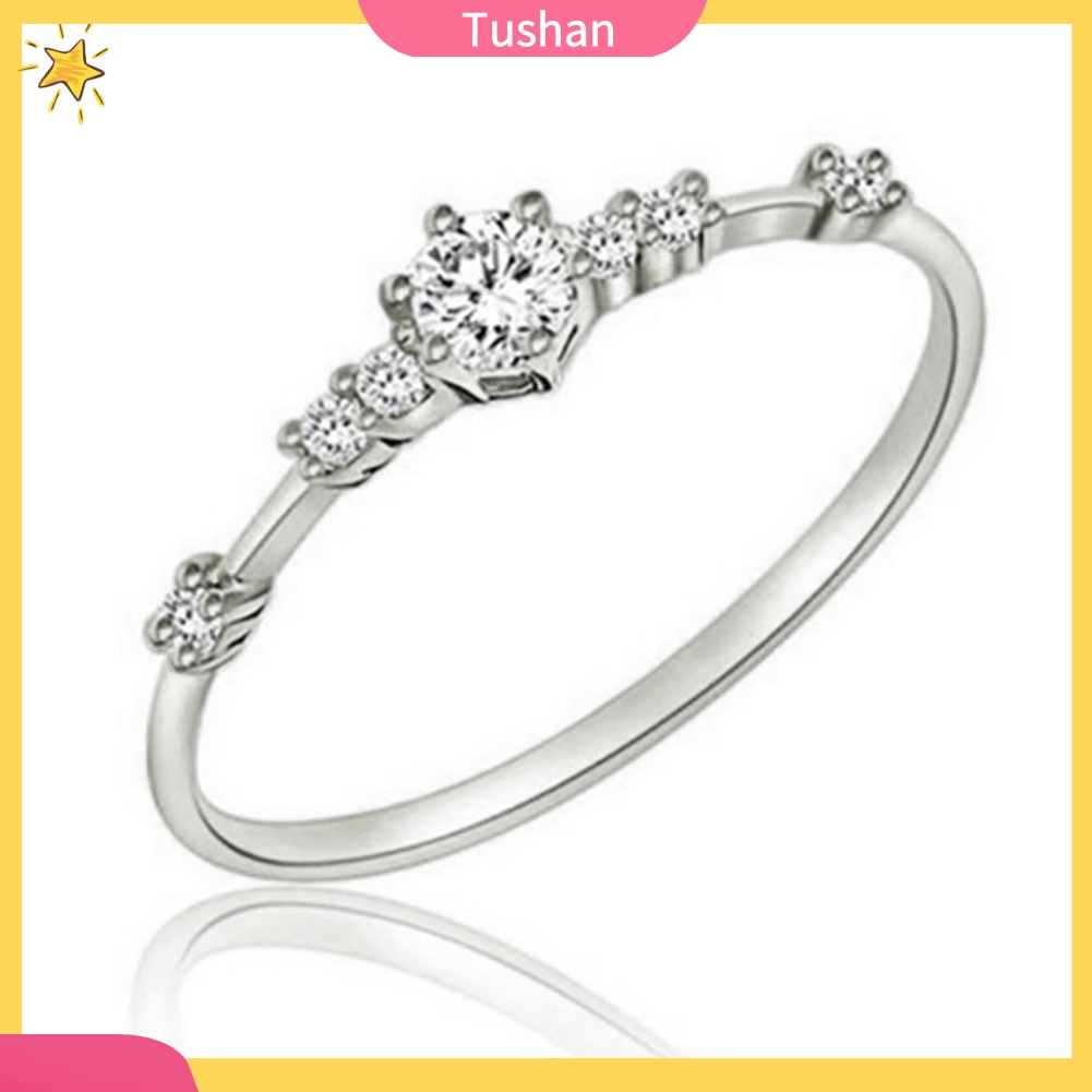 Nhẫn mạ bạc đính đá thời trang cho nữ